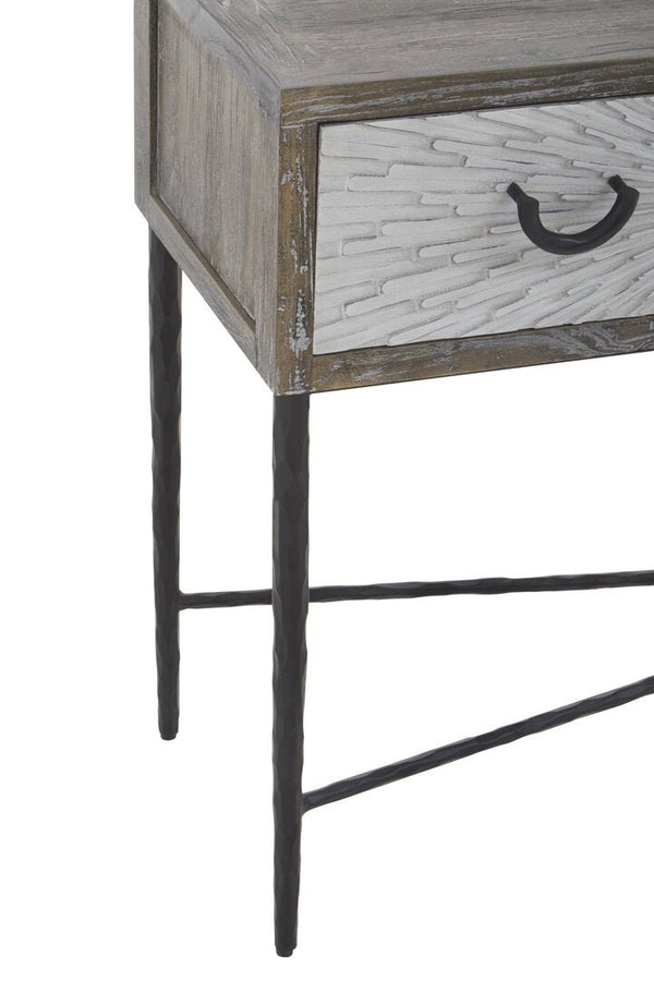 Milan Four Drawer Elm Wood Console Table - Canwell Interiors Limited - Xshowhome