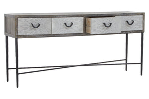 Milan Four Drawer Elm Wood Console Table - Canwell Interiors Limited - Xshowhome