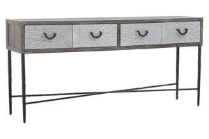 Milan Four Drawer Elm Wood Console Table - Canwell Interiors Limited - Xshowhome