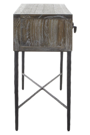 Milan Four Drawer Elm Wood Console Table - Canwell Interiors Limited - Xshowhome