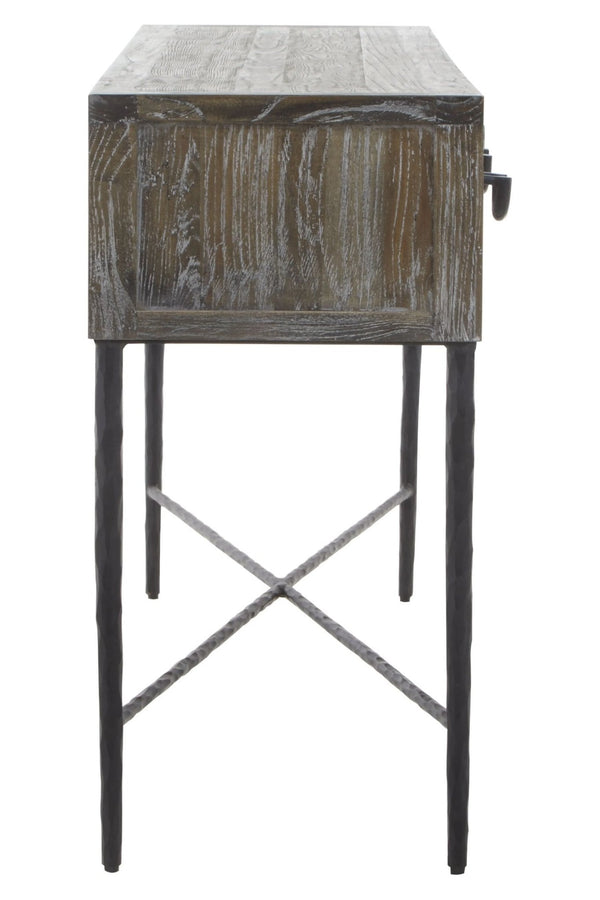 Milan Four Drawer Elm Wood Console Table - XShowhome Limited - Xshowhome