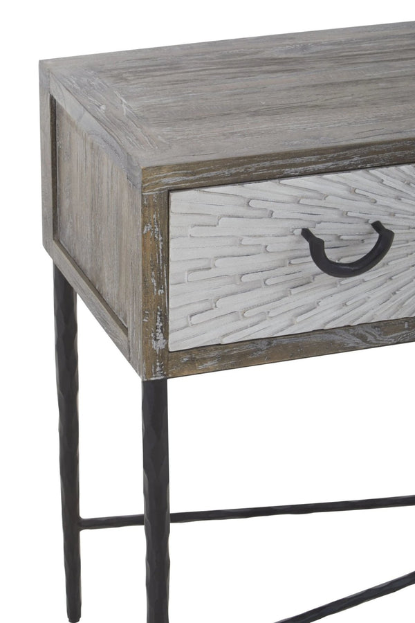 Milan Four Drawer Elm Wood Console Table - XShowhome Limited - Xshowhome