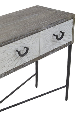 Milan Four Drawer Elm Wood Console Table - XShowhome Limited - Xshowhome