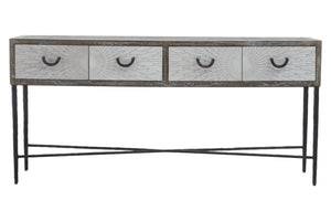Milan Four Drawer Elm Wood Console Table - XShowhome Limited - Xshowhome