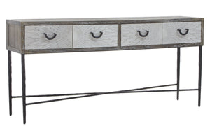 Milan Four Drawer Elm Wood Console Table - XShowhome Limited - Xshowhome