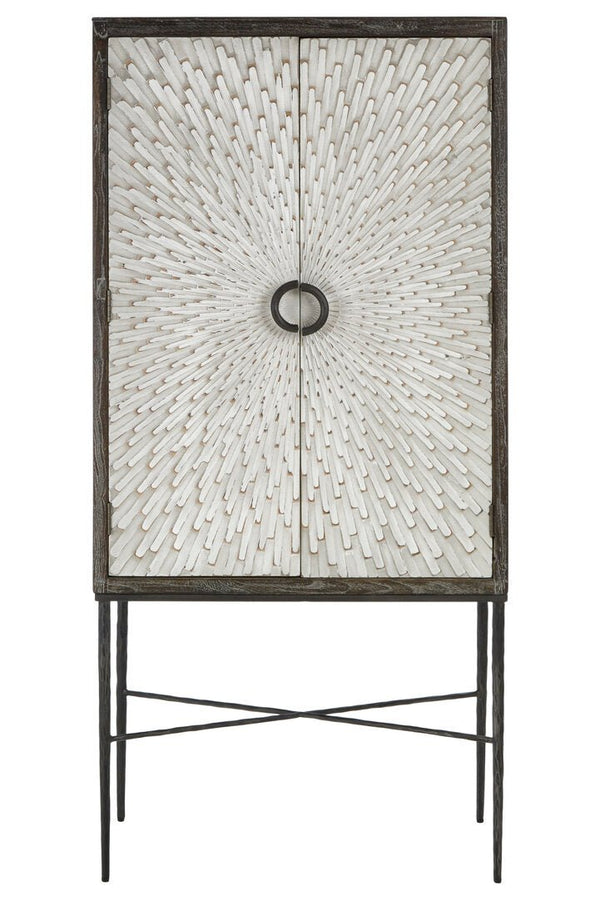 Milan Two Door Elm Wood Wine Cabinet - Canwell Interiors Limited - Xshowhome