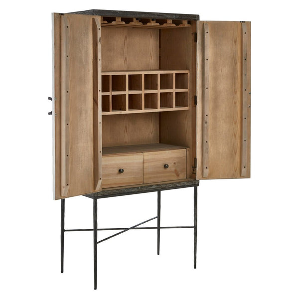 Milan Two Door Elm Wood Wine Cabinet - Canwell Interiors Limited - Xshowhome