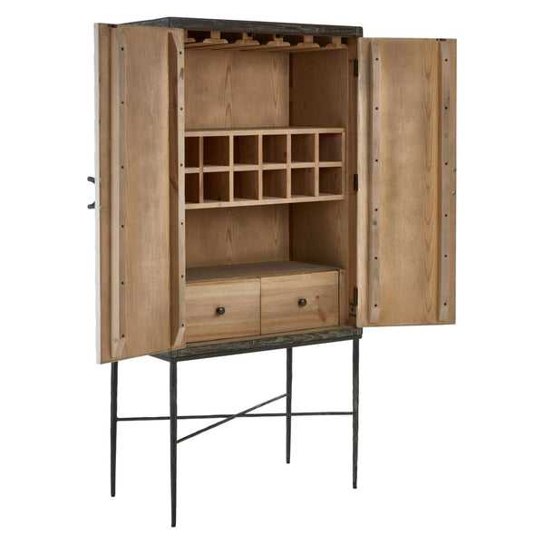 Milan Two Door Elm Wood Wine Cabinet - XShowhome Limited - Xshowhome