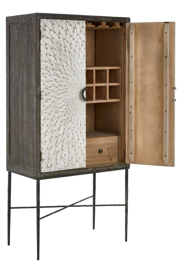 Milan Two Door Elm Wood Wine Cabinet - XShowhome Limited - Xshowhome