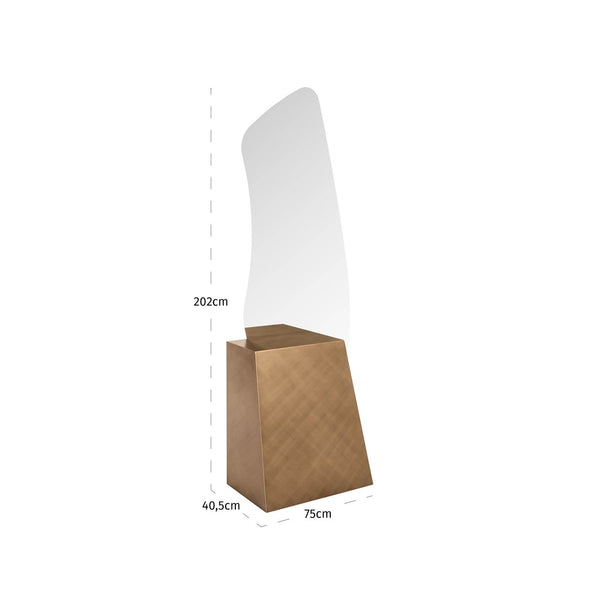 Ex-Display Mayla Mirror - Brushed Gold, 202cm tall - Richmond Interiors - Xshowhome