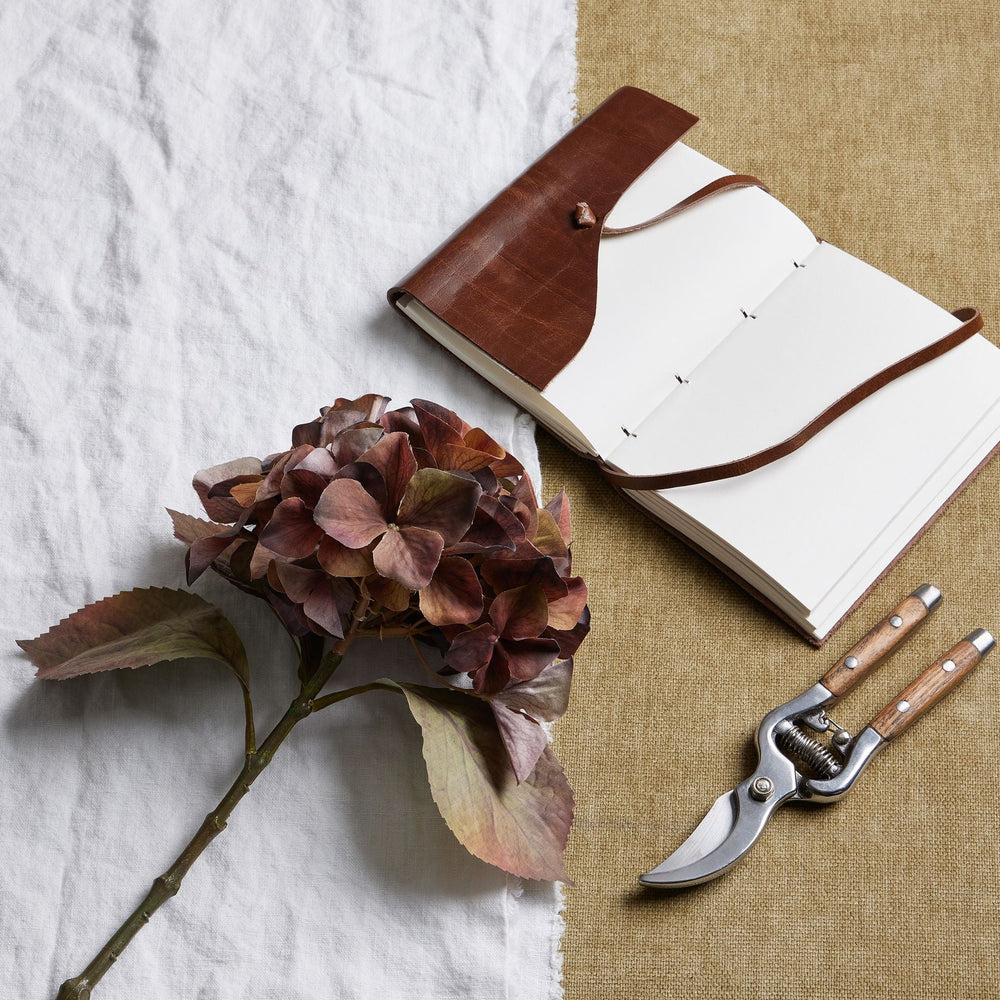 Mixed Autumn Browns Single Hydrangea Stem - Canwell Interiors Limited - Hills