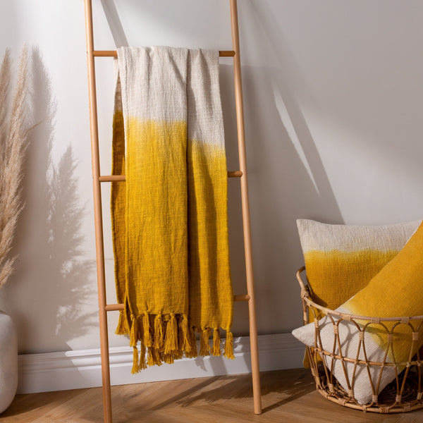 Mizu 130x170 Throw Ochre - Canwell Interiors Limited - Riva