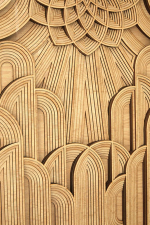 Modello Deco Wood Carving Wall Art - Canwell Interiors Limited - Xshowhome