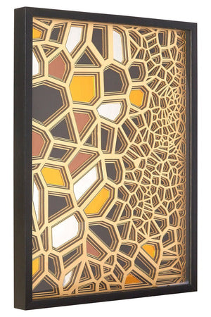 Modello Gold And black Paper Sculpture Wall Art - Canwell Interiors Limited - Xshowhome