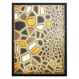 Modello Gold And black Paper Sculpture Wall Art - Canwell Interiors Limited - Xshowhome
