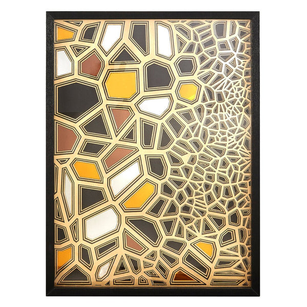 Modello Gold And black Paper Sculpture Wall Art - Canwell Interiors Limited - Xshowhome