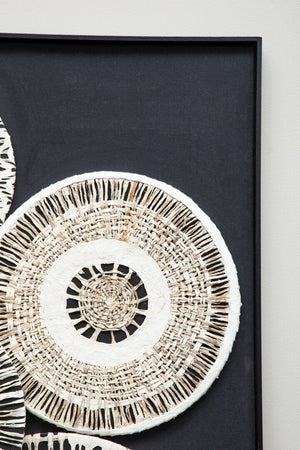 Modello Natural And black Paper Design Wall Art - Canwell Interiors Limited - Xshowhome
