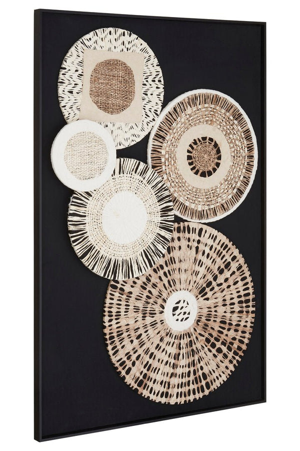 Modello Natural And black Paper Design Wall Art - Canwell Interiors Limited - Xshowhome