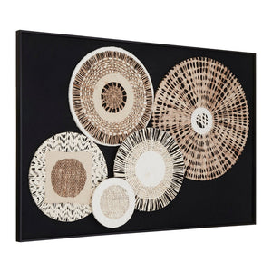 Modello Natural And black Paper Design Wall Art - Canwell Interiors Limited - Xshowhome