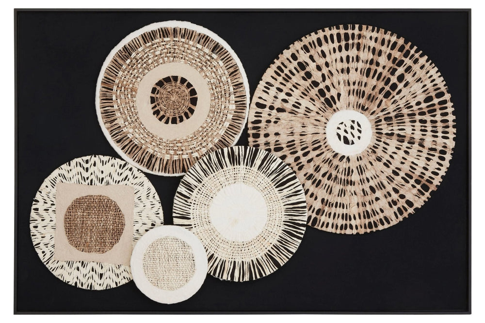 Modello Natural And black Paper Design Wall Art - XShowhome Limited - Xshowhome