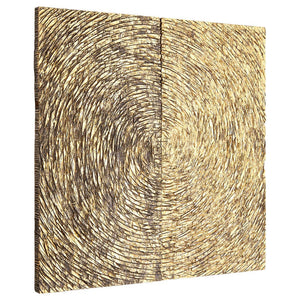 Modello Wood Carving Gold Finish Wall Art - Canwell Interiors Limited - Xshowhome