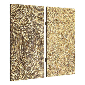 Modello Wood Carving Gold Finish Wall Art - Canwell Interiors Limited - Xshowhome