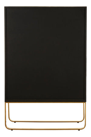 Modica Oak Wood and Brushed Gold Cabinet - Canwell Interiors Limited - Xshowhome