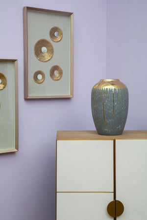 Modica Oak Wood and Brushed Gold Cabinet - XShowhome Limited - Xshowhome