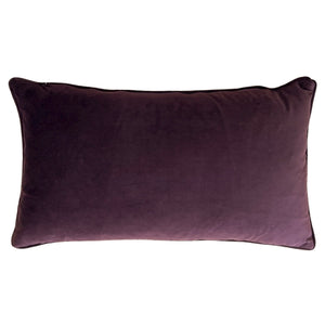 Mogori Leafage 30x50 Feather Filled Cushion Aubergine - Canwell Interiors Limited - Riva