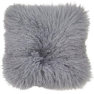 Mongolian Lamb Real Suede Grey 40x40 - Canwell Interiors Limited - Malini