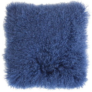 Mongolian Lamb Real Suede Navy 40x40 - Canwell Interiors Limited - Malini