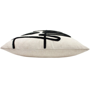 Mono Face 50x50 Feather Filled Cushion Linen - Canwell Interiors Limited - Riva