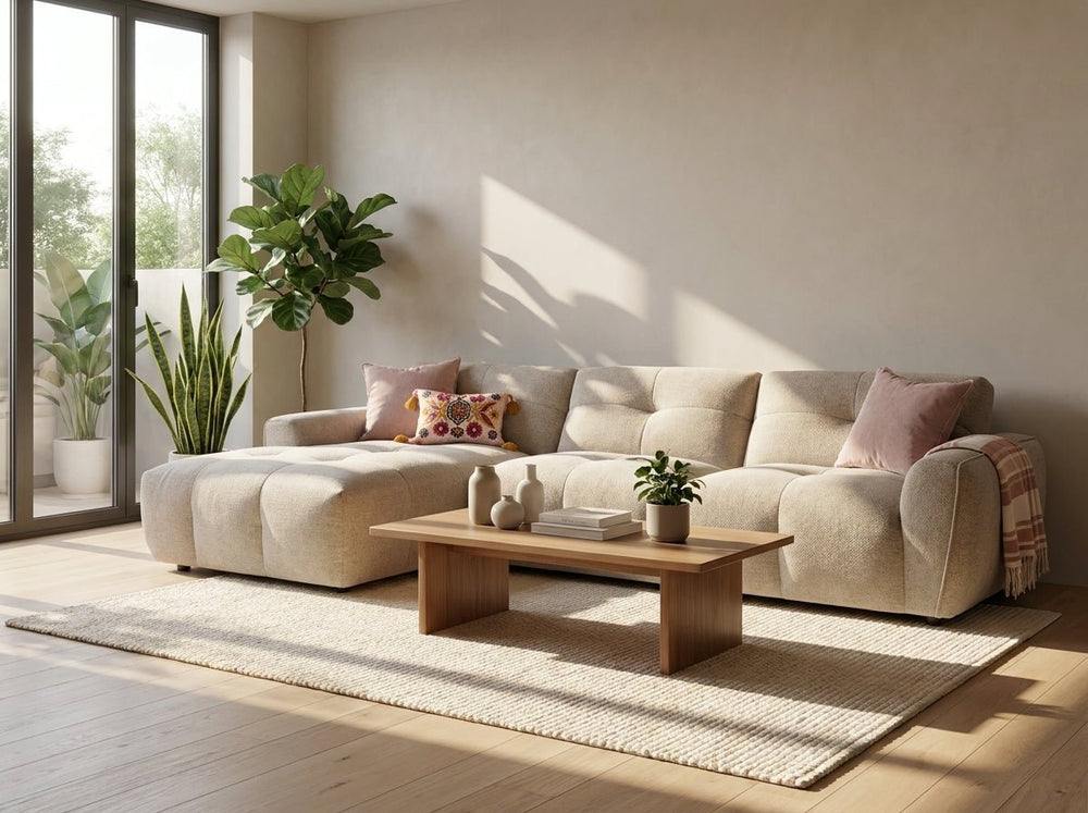 Montana Sofa Beige Left Hand - XShowhome Limited - Xshowhome