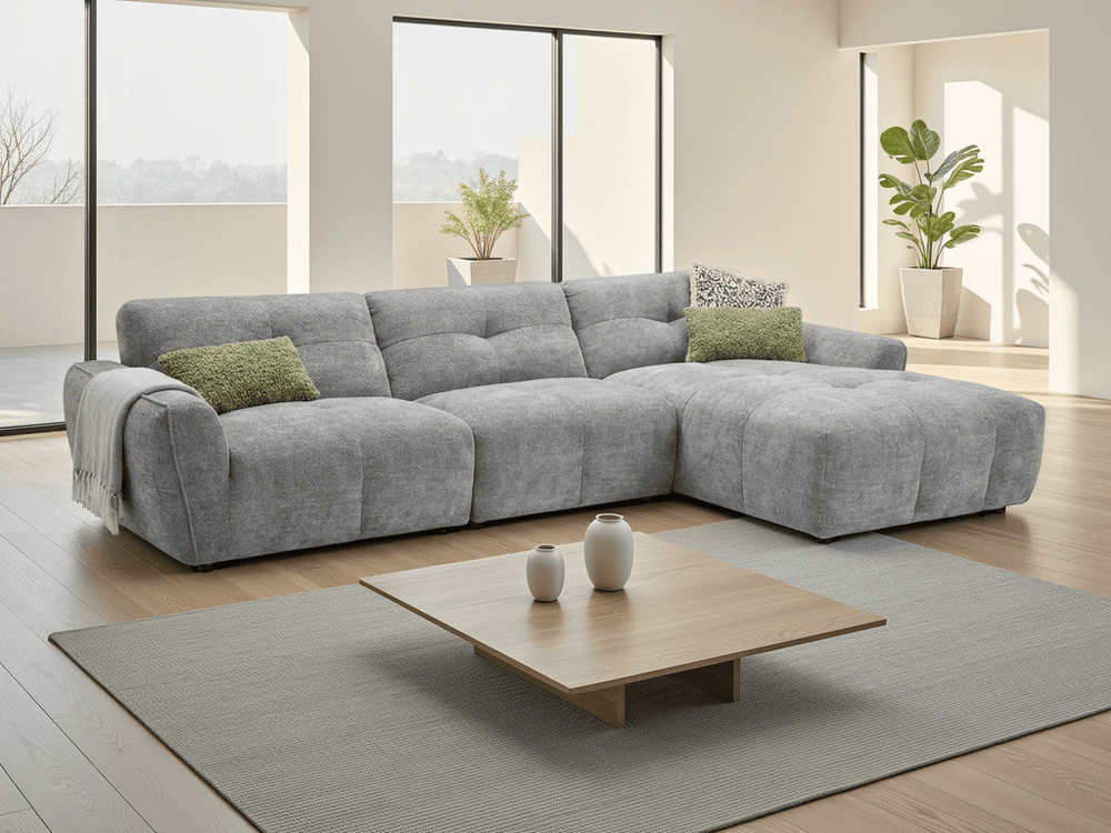 Montana Sofa Grey Right Hand - XShowhome Limited - Xshowhome