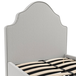 Monterey Grey Thin Stripe Single Bed - Canwell Interiors Limited - Canwell