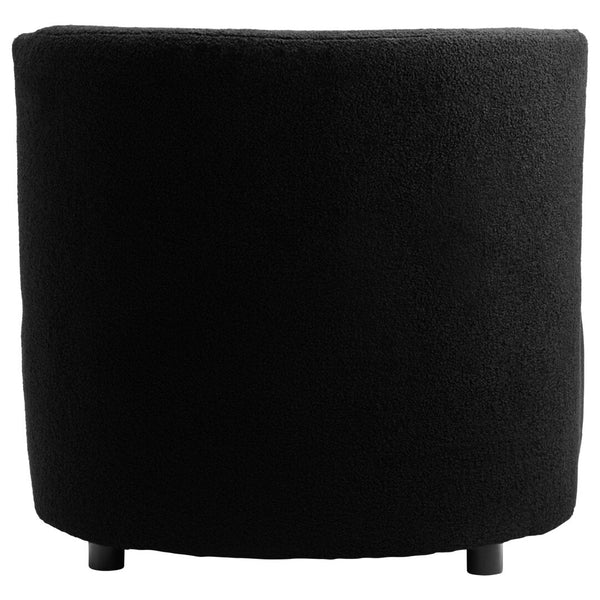 Montreal Black Boucle Effect Armless Lounge Chair - Canwell Interiors Limited - Xshowhome