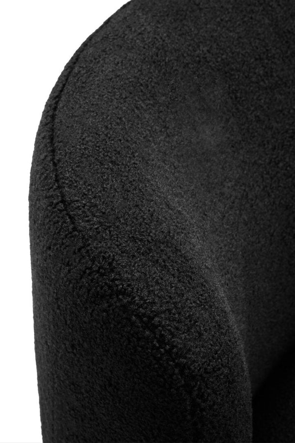 Montreal Black Boucle Effect Armless Lounge Chair - Canwell Interiors Limited - Xshowhome