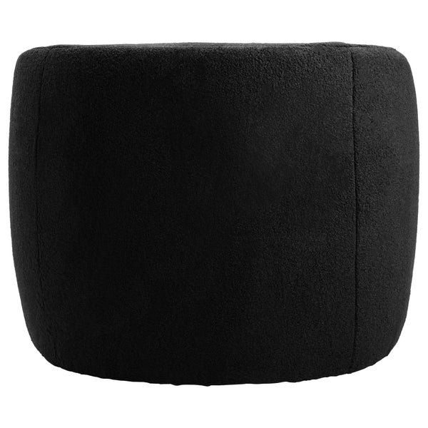 Montreal Black Boucle Effect Curved Lounge Chair With Swivel Base - XShowhome Limited - Xshowhome