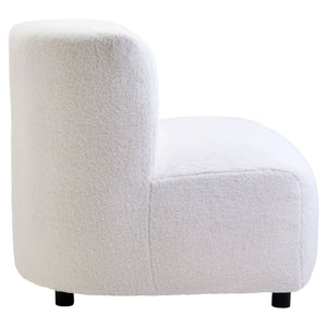 Montreal Ivory Boucle Effect Armless Lounge Chair - XShowhome Limited - Xshowhome