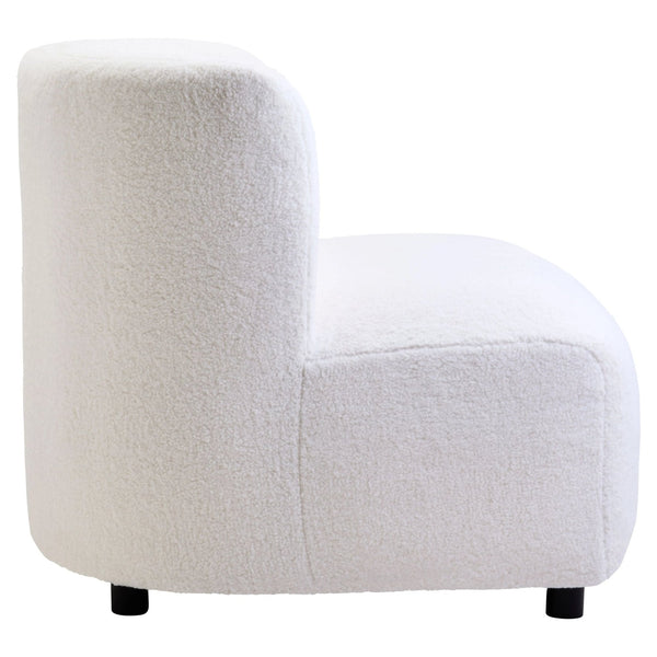 Montreal Ivory Boucle Effect Armless Lounge Chair - XShowhome Limited - Xshowhome