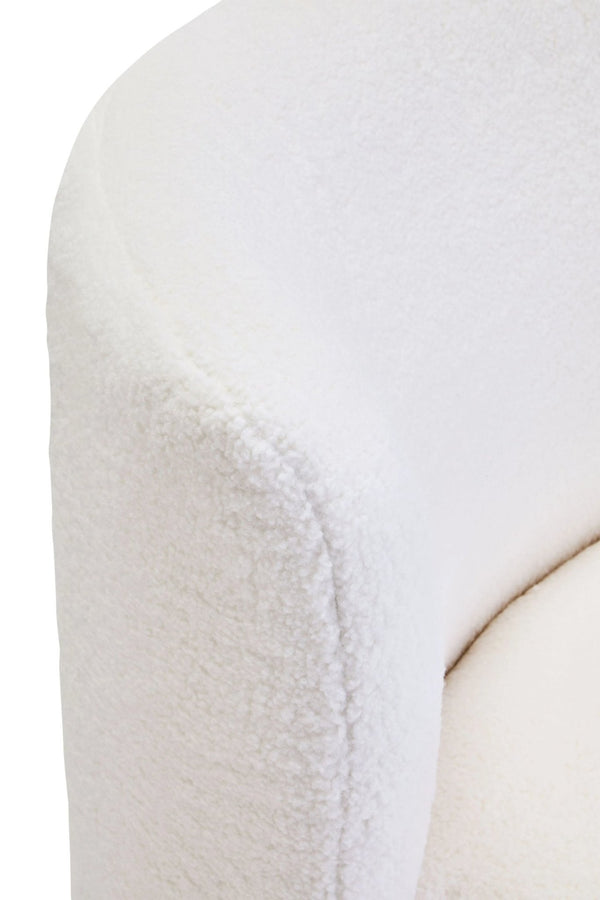 Montreal Ivory Boucle Effect Armless Lounge Chair - XShowhome Limited - Xshowhome