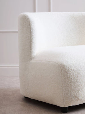 Montreal Ivory Boucle Effect Armless Lounge Chair - XShowhome Limited - Xshowhome