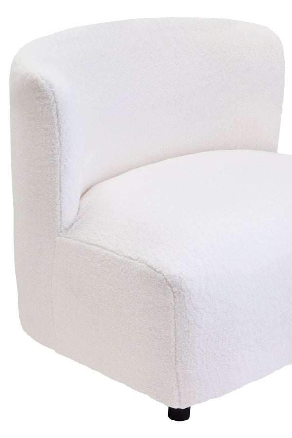 Montreal Ivory Boucle Effect Armless Lounge Chair - XShowhome Limited - Xshowhome