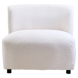 Montreal Ivory Boucle Effect Armless Lounge Chair - XShowhome Limited - Xshowhome