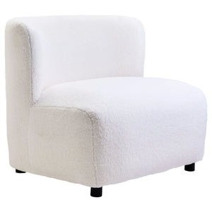 Montreal Ivory Boucle Effect Armless Lounge Chair - XShowhome Limited - Xshowhome