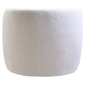 Montreal Ivory Boucle Effect Curved Lounge Chair With Swivel Base - Canwell Interiors Limited - Xshowhome