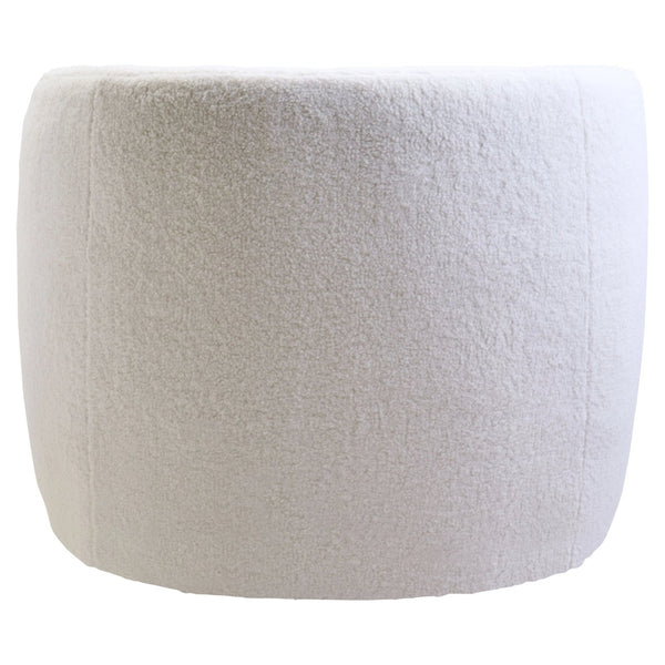 Montreal Ivory Boucle Effect Curved Lounge Chair With Swivel Base - XShowhome Limited - Xshowhome