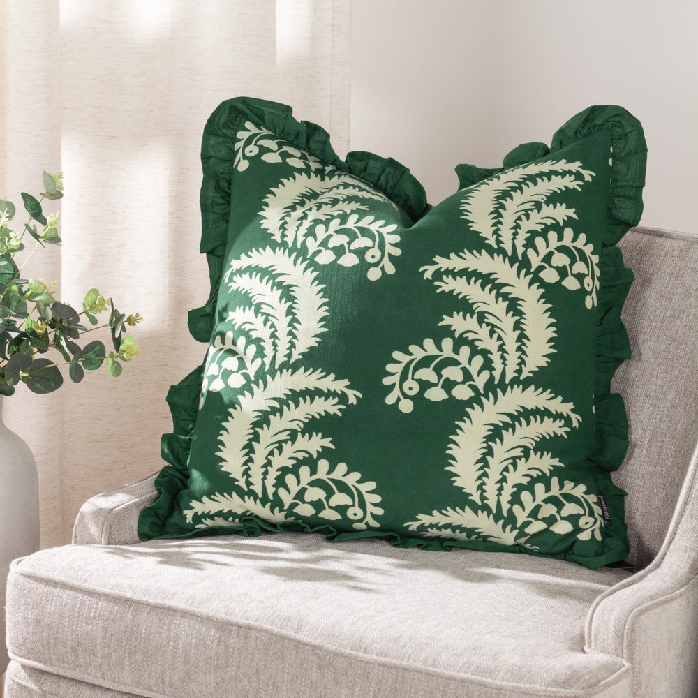 Montrose 50x50 Feather Filled Cushion Bottle Green - Canwell Interiors Limited - Riva