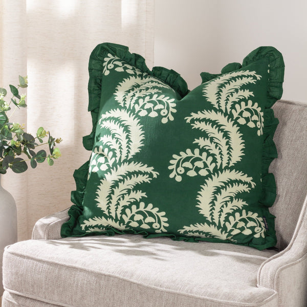 Montrose 50x50 Feather Filled Cushion Bottle Green - Canwell Interiors Limited - Riva