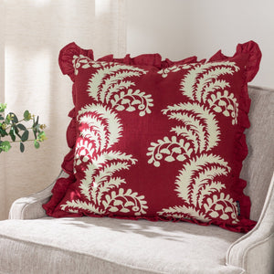 Montrose 50x50 Feather Filled Cushion Redcurrent - Canwell Interiors Limited - Riva